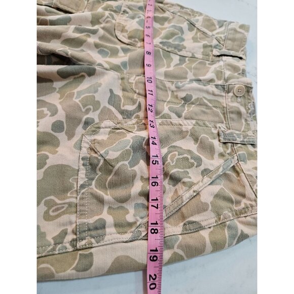 J. Crew Womens Camo Cargo Pants Size 28 Green Beige Cinched Hem Gorpcore Granola - Picture 8 of 12